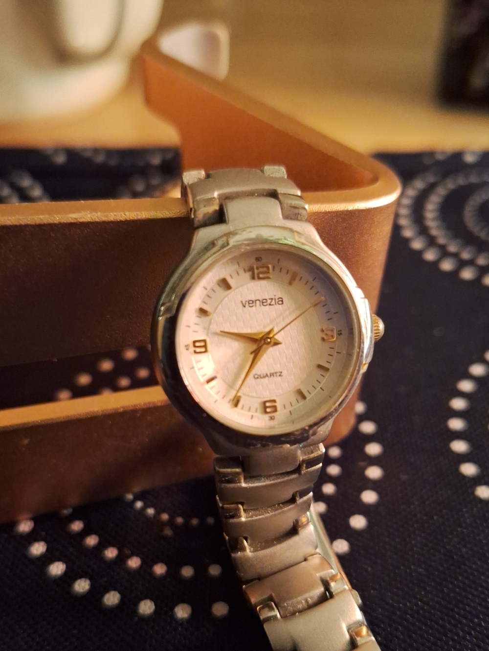 Venezia Silver and White Ladies Quartz Watch